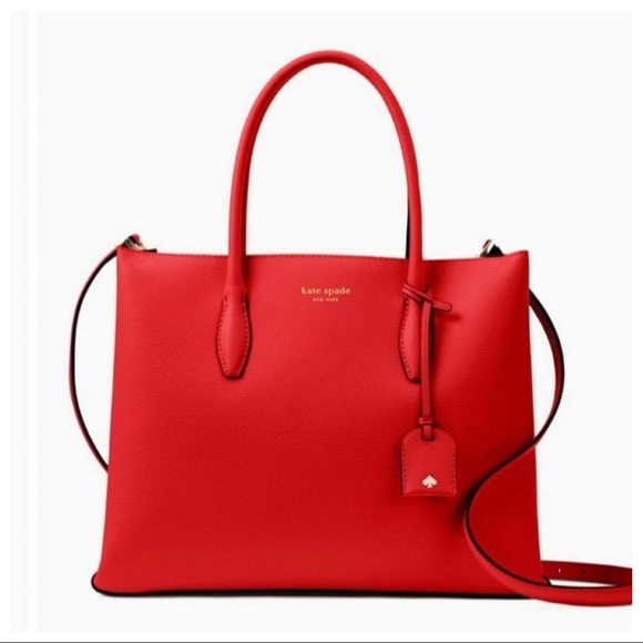 kate spade Handbags - KATE SPADE RED GORGEOUS LEATHER SATCHEL BAG